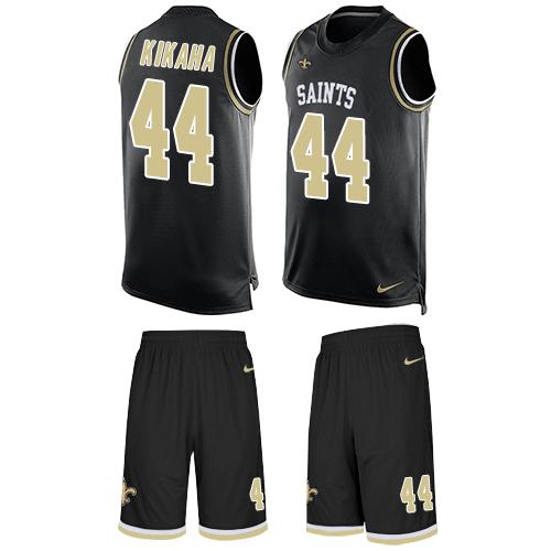 Nike Saints #44 Hau'oli Kikaha Black Team Color Men's Stitched NFL Limited Tank Top Suit Jersey - Click Image to Close